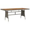 vidaXL Mesa de jard&iacute;n rat&aacute;n PE y acacia maciza gris 160x70x72 cm