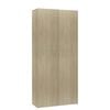 vidaXL Zapatero madera contrachapada color roble 80x35,5x180 cm