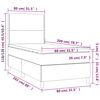 vidaXL Cama box spring colchón LED cuero sintético capuchino 80x200 cm