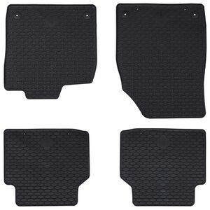 vidaXL Alfombrilla de Coche 4 pcs Negro Goma