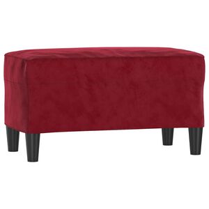 vidaXL Banco de terciopelo rojo vino tinto 70x35x41 cm