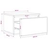 vidaXL Mesitas de noche de pared con luces LED 2 uds roble ahumado