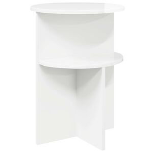 vidaXL Mesa lateral Brillante &Oslash; 39,5 x 55 cm Madera de Ingenier&iacute;a