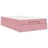 vidaXL Estructura de cama con colch&oacute;n 2 uds. Rosa Terciopelo