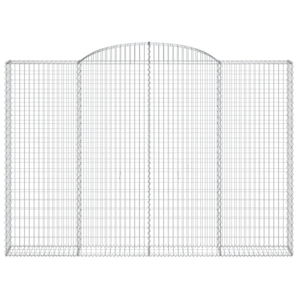 vidaXL Cestas de gaviones 5 uds forma de arco hierro 300x30x200/220 cm