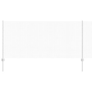 vidaXL Cerca de alambre soldado con postes 25 x 1 m Acero Galvanizado