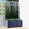 vidaXL Jardinera de jard&iacute;n con enrejado azul gris&aacute;ceo 80x40x136 cm PP