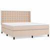 vidaXL Cama box spring con colch&oacute;n cuero sint&eacute;tico capuchino 160x200cm