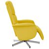 vidaXL Sill&oacute;n reclinable con reposapi&eacute;s tela amarillo claro