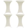 vidaXL Mantel el&aacute;stico para mesa alta 4 unidades color crema &Oslash;60 cm