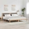 vidaXL Estructura de cama Taup&eacute; 200 x 200 cm Madera de pino macizo