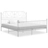 vidaXL Estructura de cama sin colch&oacute;n metal blanco 200x200 cm