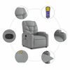 vidaXL Sill&oacute;n reclinable de masaje de tela gris claro