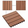 vidaXL Tile de Decking Dise&ntilde;o 3D 11 pcs Marr&oacute;n Claro 30 x 30 cm WPC