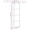 vidaXL Puerta corredera con set herrajes vidrio ESG aluminio 76x205 cm