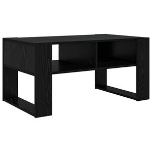 vidaXL Mesa de Caf&eacute; Roble Negro 92 x 53 x 45 cm Madera de ingenier&iacute;a
