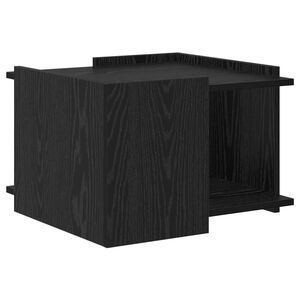 vidaXL Mesa de Caf&eacute; Roble Negro 50,5 x 50 x 33 cm Madera de Ingenier&iacute;a