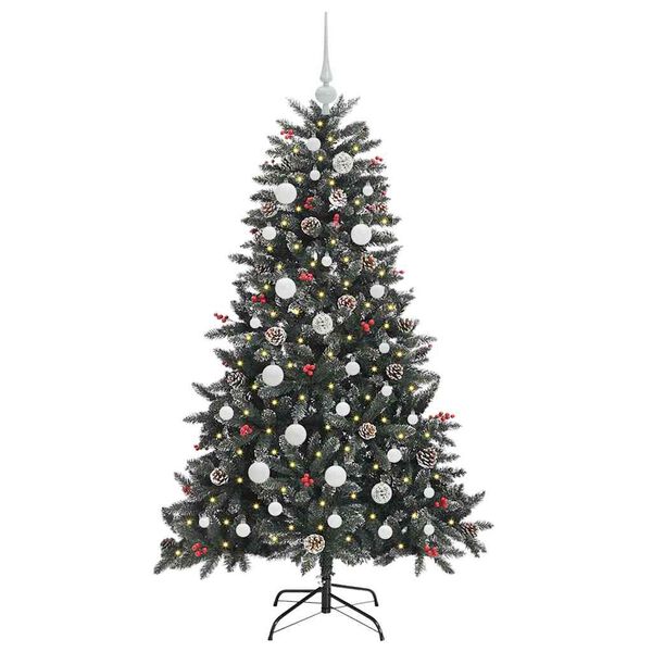 vidaXL Árbol de Navidad artificial con 150 LED Verde 68 x 68 x 120 cm
