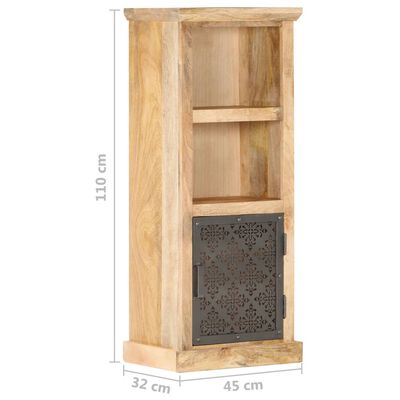 vidaXL Aparador con puerta madera maciza de mango 45x32x110 cm