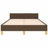 vidaXL Estructura de cama sin colch&oacute;n tela marr&oacute;n oscuro 120x190 cm