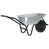 vidaXL Carretilla Plata y Negro 141 x 60 x 57 cm Acero