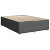 vidaXL Cama box spring con colch&oacute;n tela gris oscuro 160x200 cm