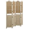 vidaXL Biombo de 4 paneles tela marr&oacute;n 140x165 cm