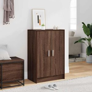 vidaXL Zapatero madera contrachapada roble marr&oacute;n 60x35x92 cm