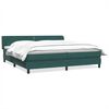 vidaXL Cama box spring con colchones terciopelo verde oscuro 180x220cm