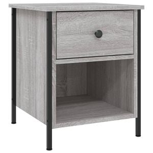 vidaXL Mesita de noche madera de ingenier&iacute;a gris Sonoma 40x42x50 cm