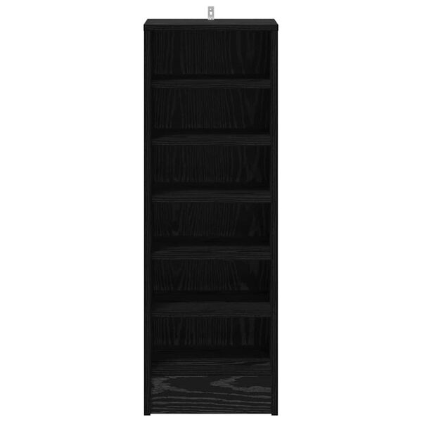 vidaXL Armario para Zapatos con estante Roble Negro 32 x 35 x 90 cm