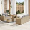 vidaXL Conjunto de sof&aacute; de jard&iacute;n con coj&iacute;n 8 pcs Beige y Gris Claro