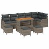 vidaXL Conjunto de sof&aacute;s de jard&iacute;n 10 pcs Gris rat&aacute;n sint&eacute;tico