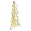 vidaXL &Aacute;rbol de Navidad 100 LED Blanco C&aacute;lido 120 cm Rat&aacute;n
