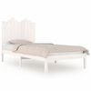 vidaXL Estructura de cama individual peque&ntilde;a sin colch&oacute;n madera blanco