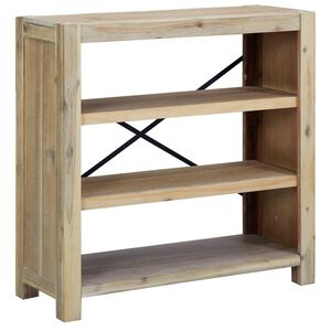 vidaXL Estanter&iacute;a de 3 nieveles madera maciza de acacia 80x30x80 cm