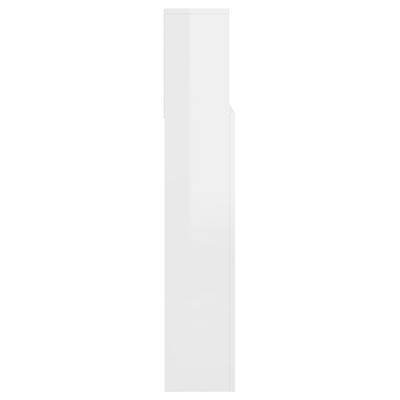vidaXL Mueble cabecero blanco brillante 140x19x103,5 cm