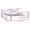 vidaXL Estructura de cama sin colch&oacute;n madera maciza de pino 200x200 cm