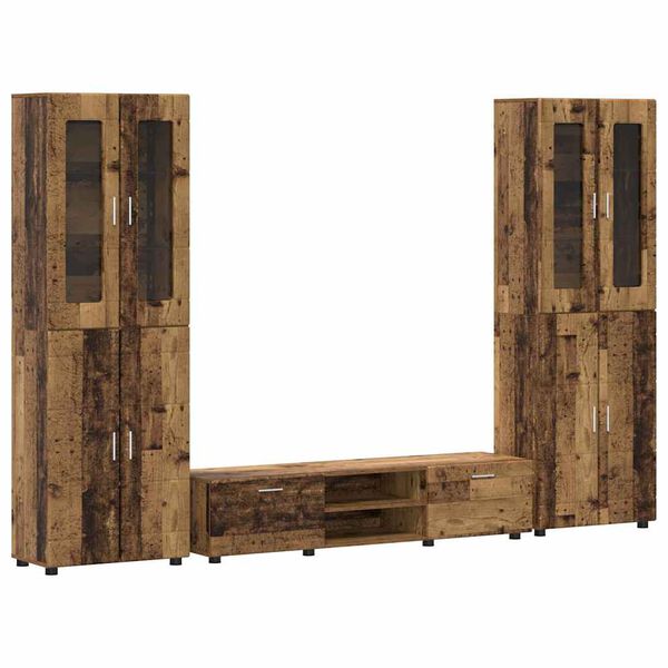 vidaXL Conjunto de mueble de TV con caj&oacute;n FLORIN Madera vieja