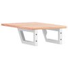 vidaXL Estante de lavabo de pared de acero y madera maciza de roble
