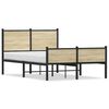 vidaXL Estructura de cama sin colchón metal roble Sonoma 120x200 cm