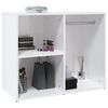 vidaXL Mueble vestidor madera contrachapada blanco brillo 80x40x65 cm