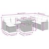 vidaXL Set sofás jardín y cojines 9 pzas ratán sintético acacia beige
