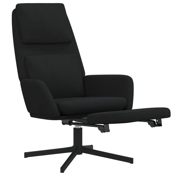 vidaXL Sill&oacute;n de relax con reposapi&eacute;s terciopelo negro