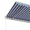 vidaXL Toldo retr&aacute;ctil autom&aacute;tico azul y blanco 500x350 cm
