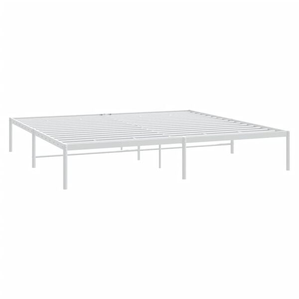 vidaXL Estructura de cama sin colchón metal blanco 193x203 cm