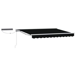 vidaXL Toldo Retr&aacute;ctil El&eacute;ctrico Negro y Blanco 3 x 2,5 m