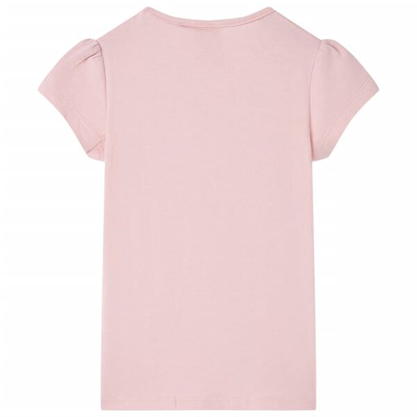 Camiseta infantil rosa claro 128