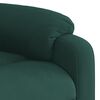 vidaXL Sillón reclinable de masaje elevable terciopelo verde oscuro
