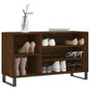vidaXL Mueble zapatero madera contrachapada roble marr&oacute;n 102x36x60 cm